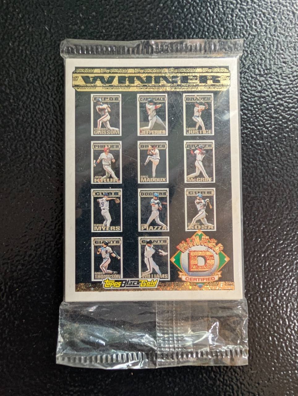 1994 Topps Black Gold Certified Winner D Baseball Redemption Set — Cello-Wrapped, photo 1 of 2