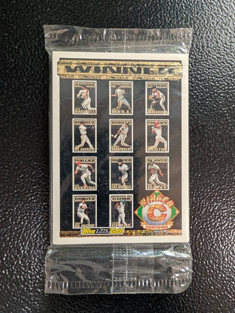 1994 Topps Black Gold Certified Winner C Baseball Redemption Set — Cello-Wrapped, photo 1 of 2