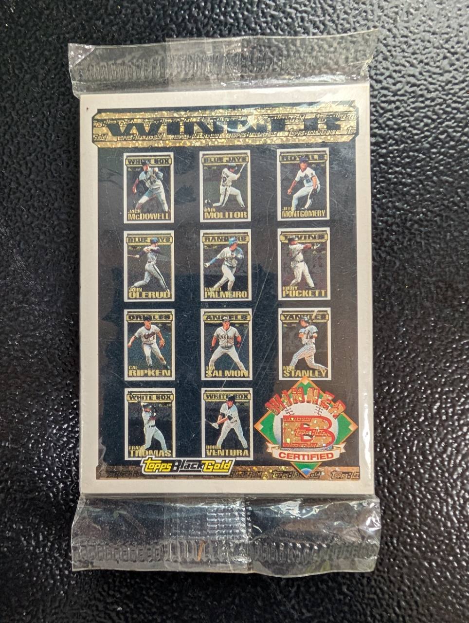 1994 Topps Black Gold Certified Winner B Baseball Redemption Set — Cello-Wrapped, photo 1 of 2